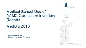 Aamc curriculum inventory