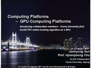 Computing Platforms GPU Computing Platforms Introducing collaboration members