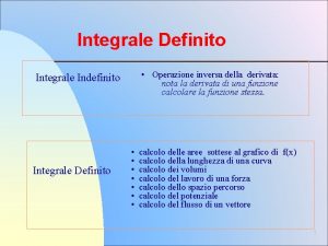 Integrale operazione inversa della derivata