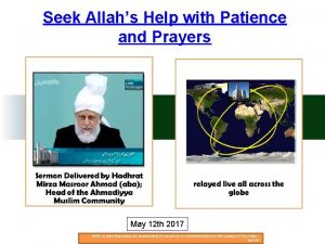Seek Allahs Help with Patience and Prayers May