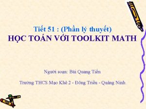 Tit 51 Phn l thuyt HC TON VI