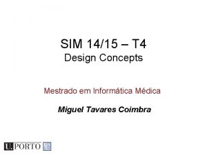 SIM 1415 T 4 Design Concepts Mestrado em