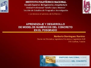 INSTITUTO POLITCNICO NACIONAL Escuela Superior de Ingeniera y