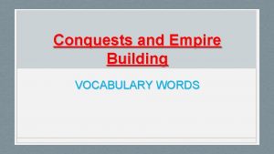 Empire vocabulary