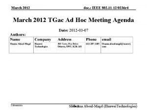 March 2012 doc IEEE 802 11 120236 r