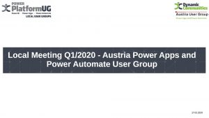 Austria User Group Power Apps and Power Automate