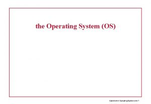the Operating System OS Datorteknik Operating System bild