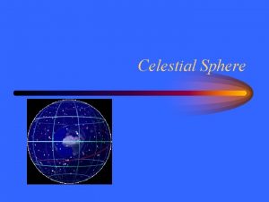 Celestial Sphere Earthly Sphere Latitude measures the number
