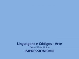 Linguagens e Cdigos Arte Ensino Mdio 3 Ano