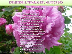 EFEMRIDES LITERARIAS DEL MES DE JUNIO Poema Junio