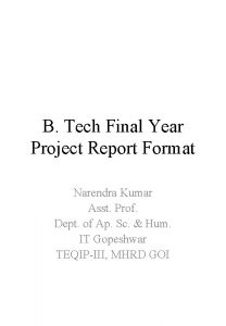 Acknowledgement for b tech final year project