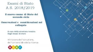 Esami di Stato A S 20182019 Il nuovo