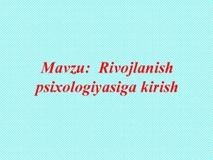 Rivojlanish psixologiyasi pdf