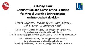 360 Play Learn Gamification and GameBased Learning for