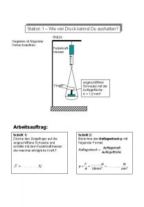 Station 1 Wie viel Druck kannst Du aushalten