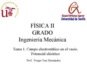 FSICA II GRADO Ingeniera Mecnica Tema 1 Campo