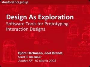 stanford hci group Design As Exploration Software Tools