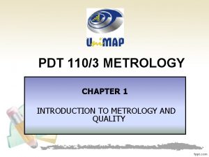 Introduction to metrology