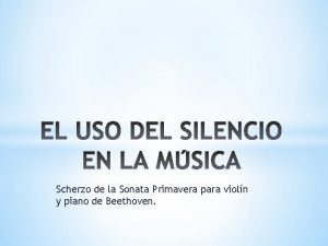 Scherzo de la Sonata Primavera para violn y