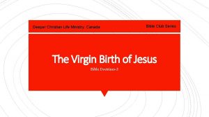 Deeper Christian Life Ministry Canada Bible Club Series
