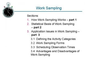 Work sampling definition