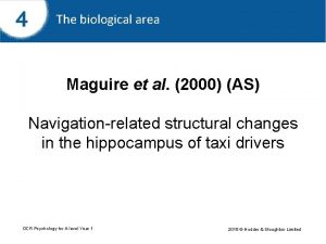 The biological area Maguire et al 2000 AS