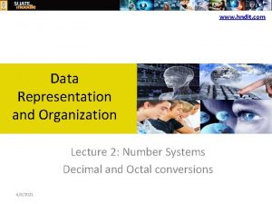 Data representation and organization