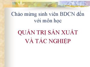 Cho mng sinh vin BDCN n vi mn