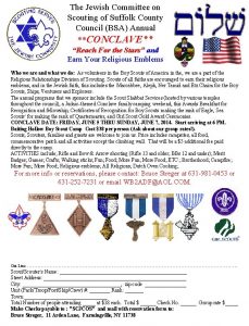 The Jewish Committee on Scouting of Suffolk County