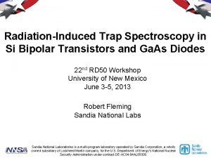 RadiationInduced Trap Spectroscopy in Si Bipolar Transistors and