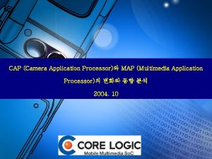 CAP Camera Application Processor MAP Multimedia Application Processor