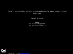 Development of routing algorithms in networksonchip based on