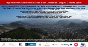 High resolution seismic microzonation of San Cristbal de