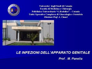 Universita degli Studi di Catania Facolt di Medicina