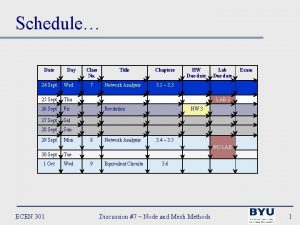 Schedule Date Day 24 Sept Wed 25 Sept