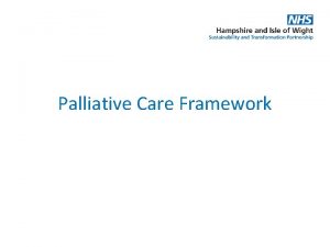 Palliative Care Framework COVID Admission Decision Pathway COVID
