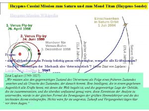 HuygensCassini zum sich Saturn und zum Mond Titan