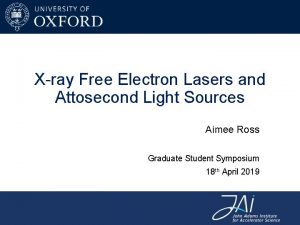 Xray Free Electron Lasers and Attosecond Light Sources