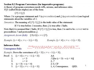 Section 8 2 Program Correctness for imperative programs