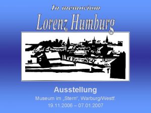 Ausstellung Museum im Stern WarburgWestf 19 11 2006