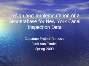 Design and Implementation of a Geodatabase for New