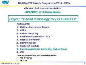 HORIZON 2020 Work Programme 2014 2015 Research Innovation