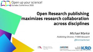 Open Research publishing maximizes research collaboration across disciplines