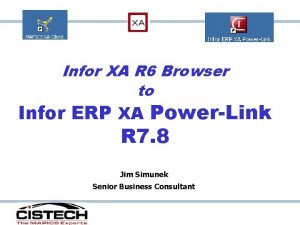 Infor XA R 6 Browser to Infor ERP