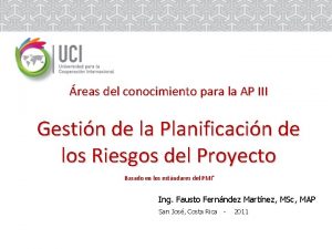 reas del conocimiento para la AP III Gestin