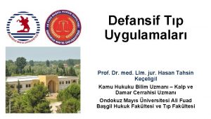 Defansif Tp Uygulamalar Prof Dr med Llm jur