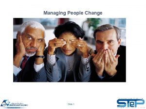 Managing People Change Pricewaterhouse Coopers Slide 1 Managing