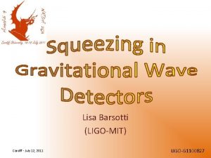 Lisa Barsotti LIGOMIT Cardiff July 12 2011 LIGOG