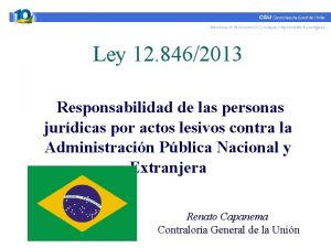 Ley 12 8462013 Responsabilidad de las personas jurdicas