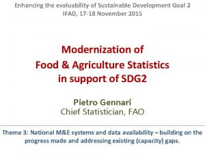 Enhancing the evaluability of Sustainable Development Goal 2